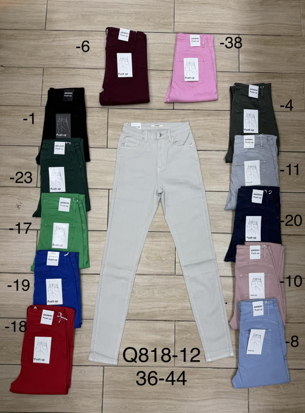 Spodnie damskie jeans Roz 36-44, 1 Kolor .Paczka 10 szt