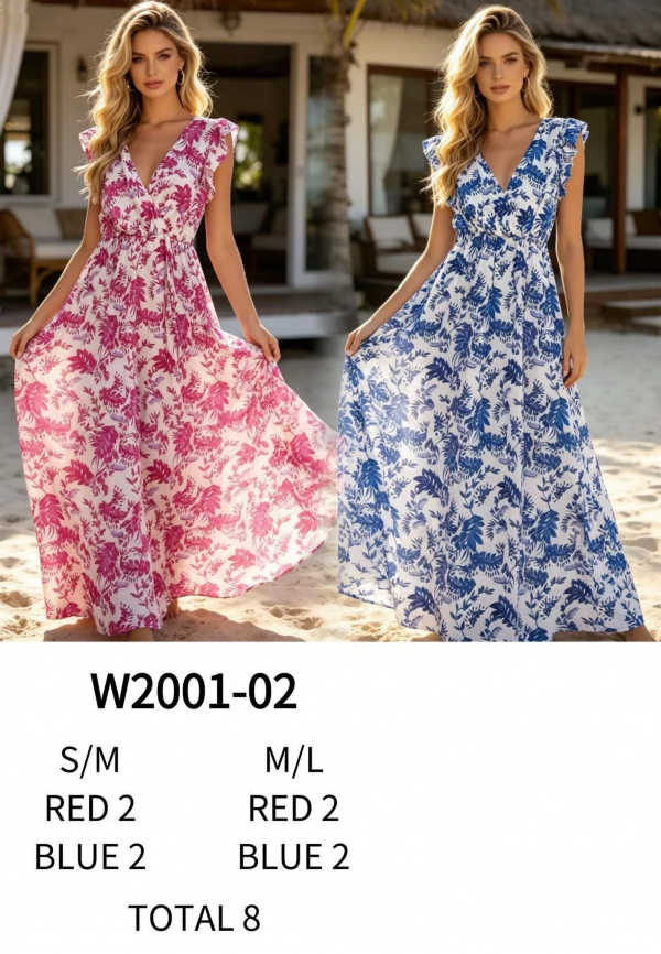 Sukienki damskie Roz S/M-M/L, Mix kolor Paczka 12 szt