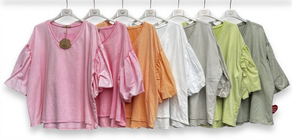 Bluzki damskie (Włoskie produkt) Roz Standard, Mix Kolor Paczka 5 szt