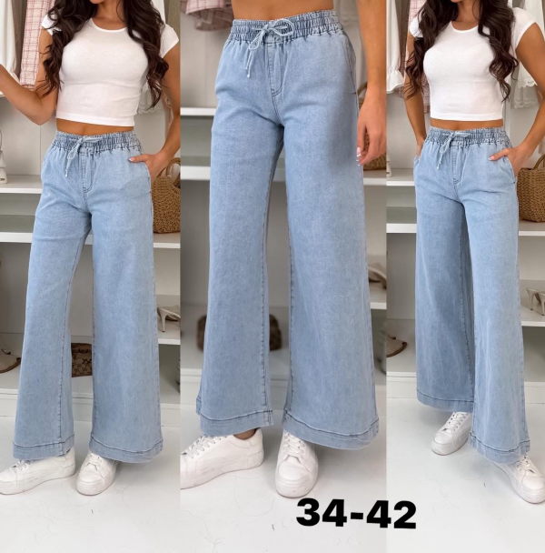 Spodnie damskie jeans Roz 34-42, 1 Kolor .Paczka 10 szt