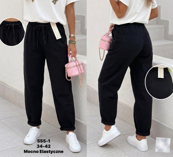 Spodnie damskie jeans Roz 34-42, 1 Kolor .Paczka 10 szt