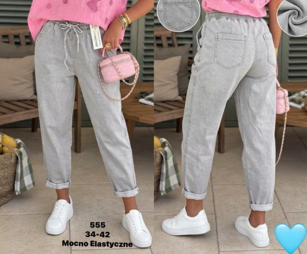 Spodnie damskie jeans Roz 34-42, 1 Kolor .Paczka 10 szt