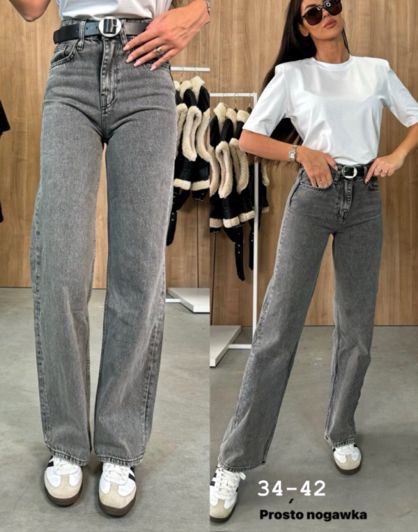 Spodnie damskie jeans Roz 34-42, 1 Kolor .Paczka 10 szt