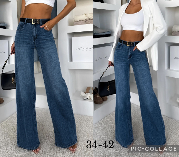 Spodnie damskie jeans Roz 34-42, 1 Kolor .Paczka 10 szt