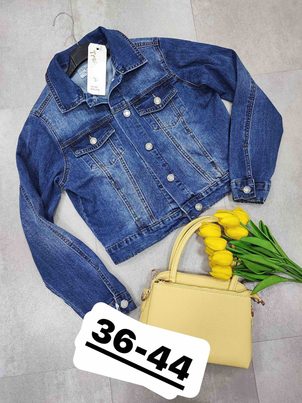 Kurtki damskie jeansy Roz 36-44, 1 Kolor .Paczka 10 szt 1