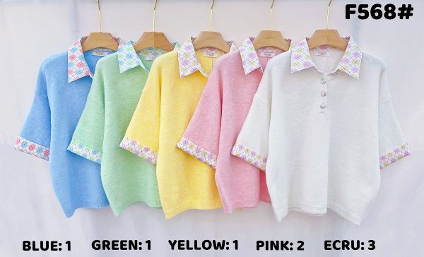 Bluzki damskie Roz Standard, Mix kolor Paczka 8 szt