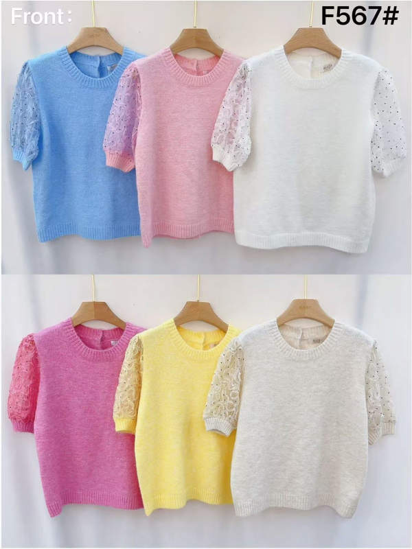 Bluzki damskie Roz Standard, Mix kolor Paczka 12 szt