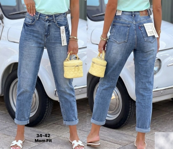 Spodnie damskie jeans Roz 34-42, 1 Kolor .Paczka 12 szt