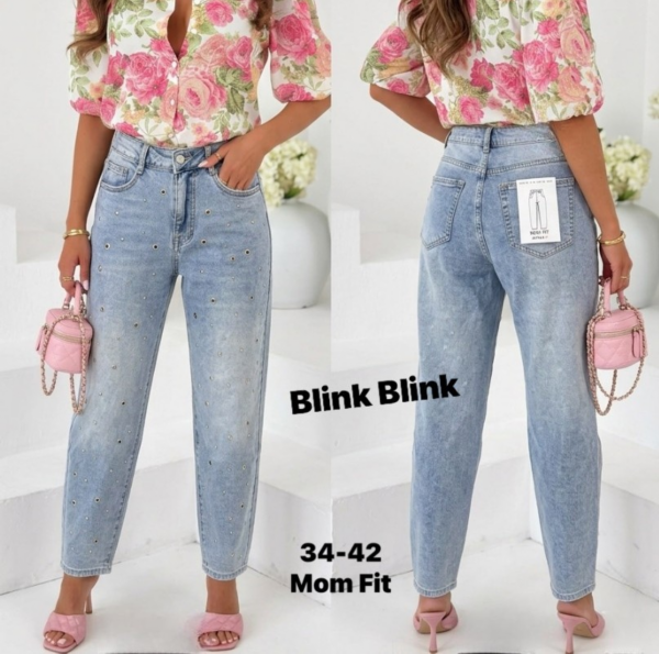 Spodnie damskie jeans Roz 34-42, 1 Kolor .Paczka 10 szt