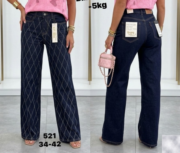 Spodnie damskie jeans Roz 34-42, 1 Kolor .Paczka 10 szt