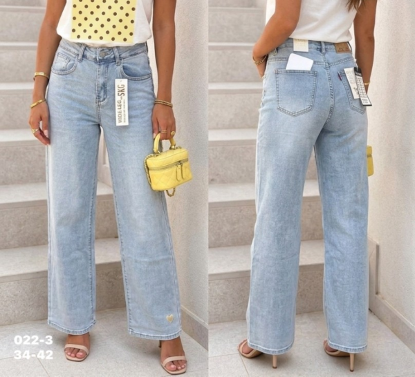 Spodnie damskie jeans Roz 34-42, 1 Kolor .Paczka 12 szt