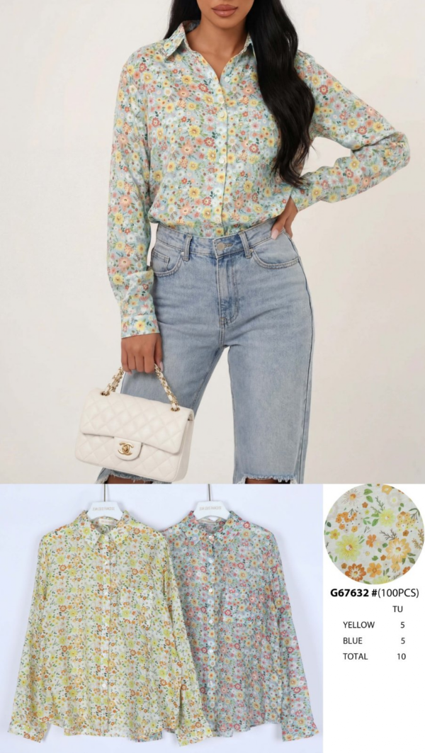 Koszula damska (Francja produkt) Roz Standard, Mix Kolor .Paczka 10 szt