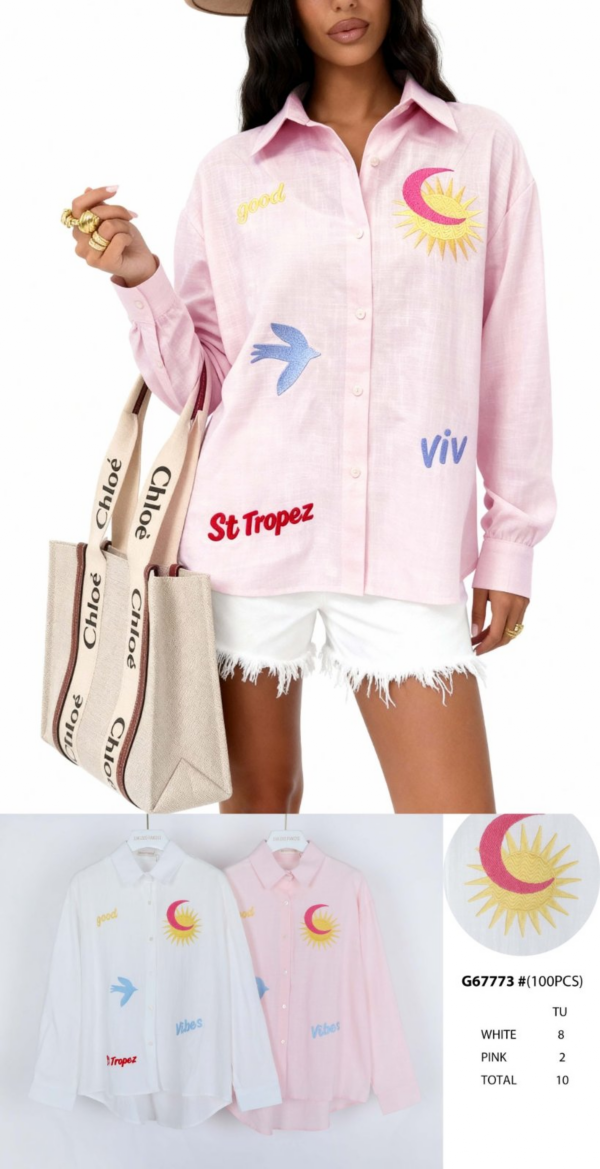 Koszula damska (Francja produkt) Roz Standard, Mix Kolor .Paczka 10 szt