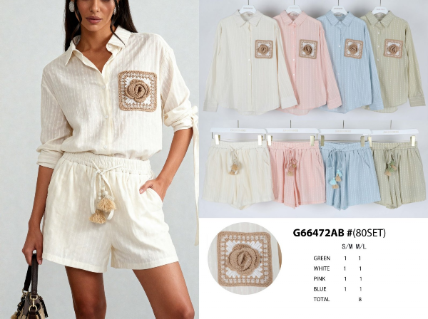 Komplet damskie (Francja produkt) Roz S/M-M/L, Mix Kolor .Paczka 8 szt