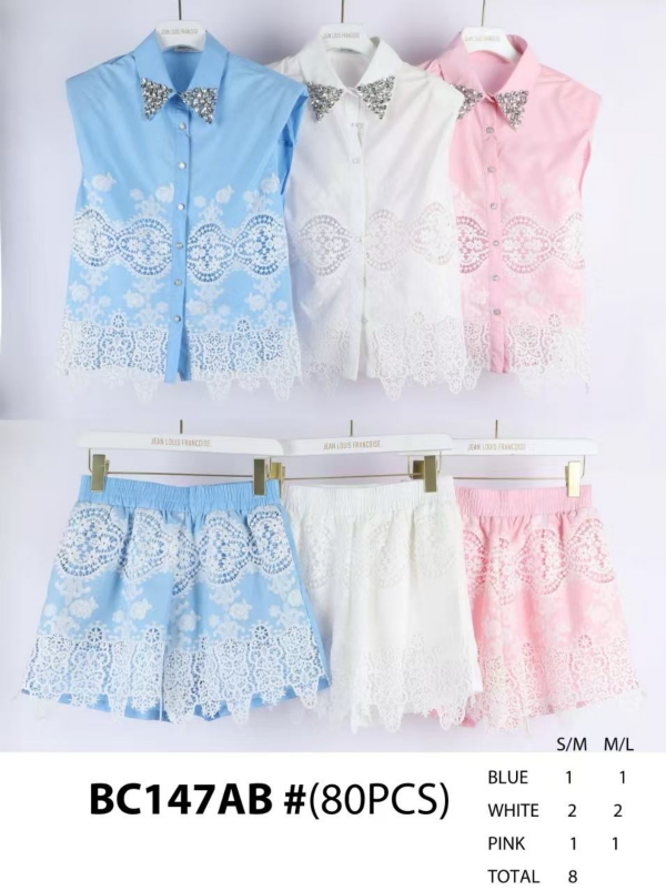 Komplet damskie (Francja produkt) Roz S/M-M/L, Mix Kolor .Paczka 8 szt