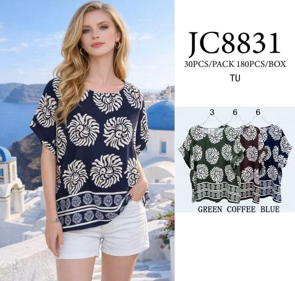 Bluzki damskie  Roz Standard, Mix Kolor .Paczka 10 szt