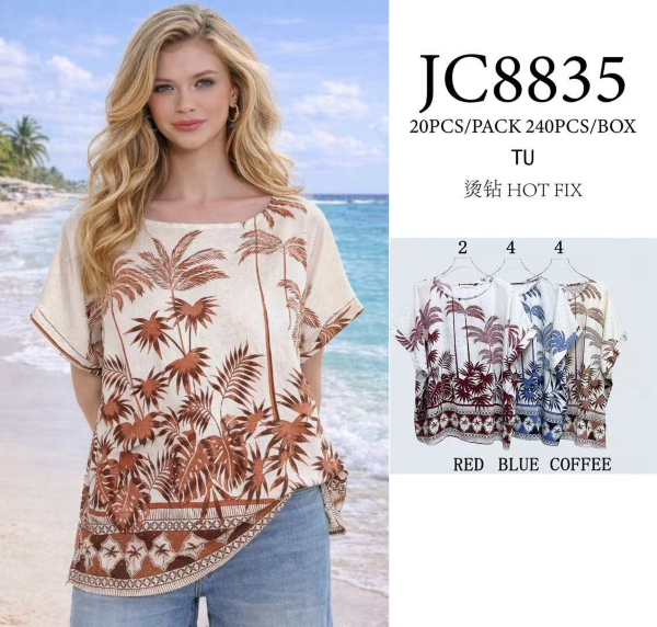 Bluzki damskie  Roz Standard, Mix Kolor .Paczka 10 szt