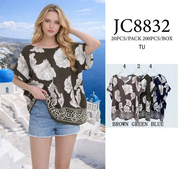 Bluzki damskie  Roz Standard, Mix Kolor .Paczka 10 szt