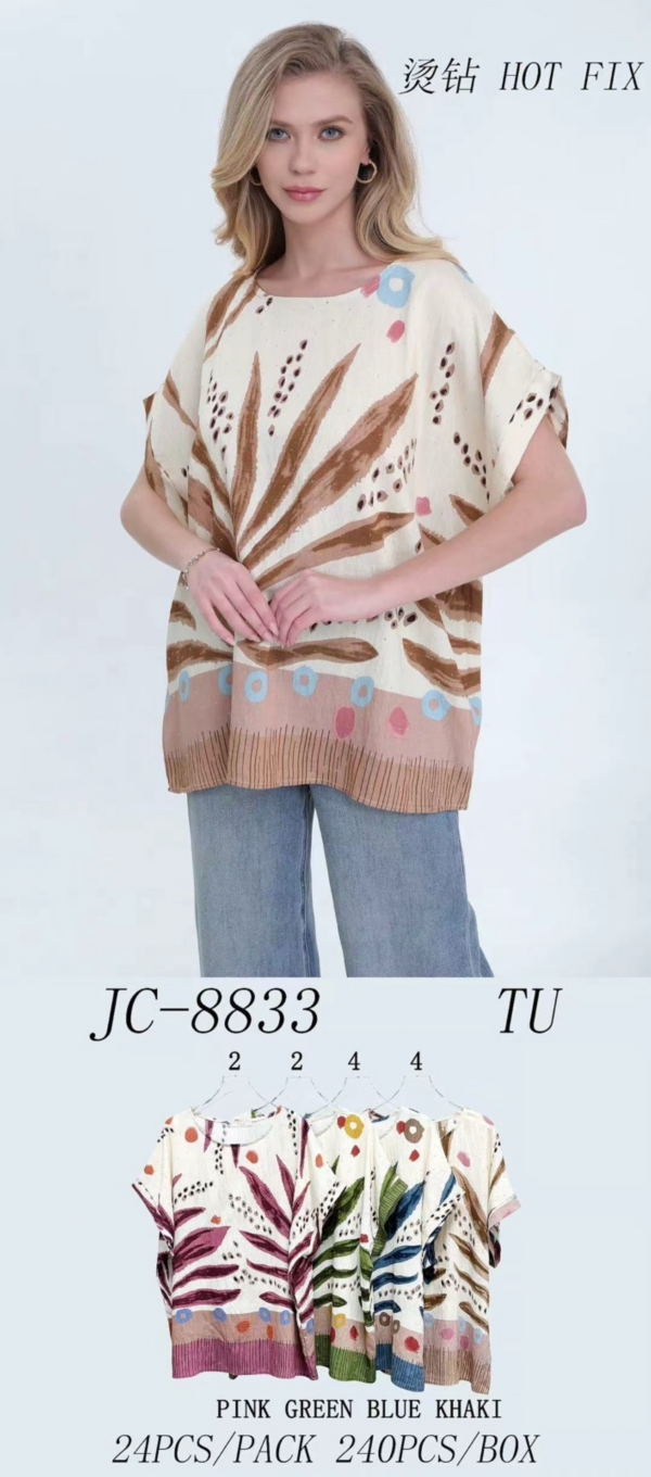 Bluzki damskie  Roz Standard, Mix Kolor .Paczka 10 szt