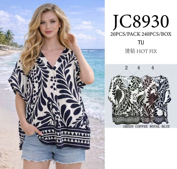 Bluzki damskie  Roz Standard, Mix Kolor .Paczka 10 szt