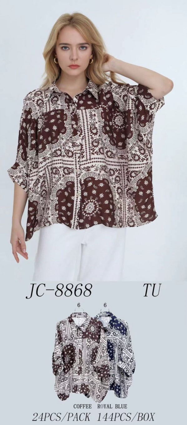 Bluzki damskie  Roz Standard, Mix Kolor .Paczka 10 szt