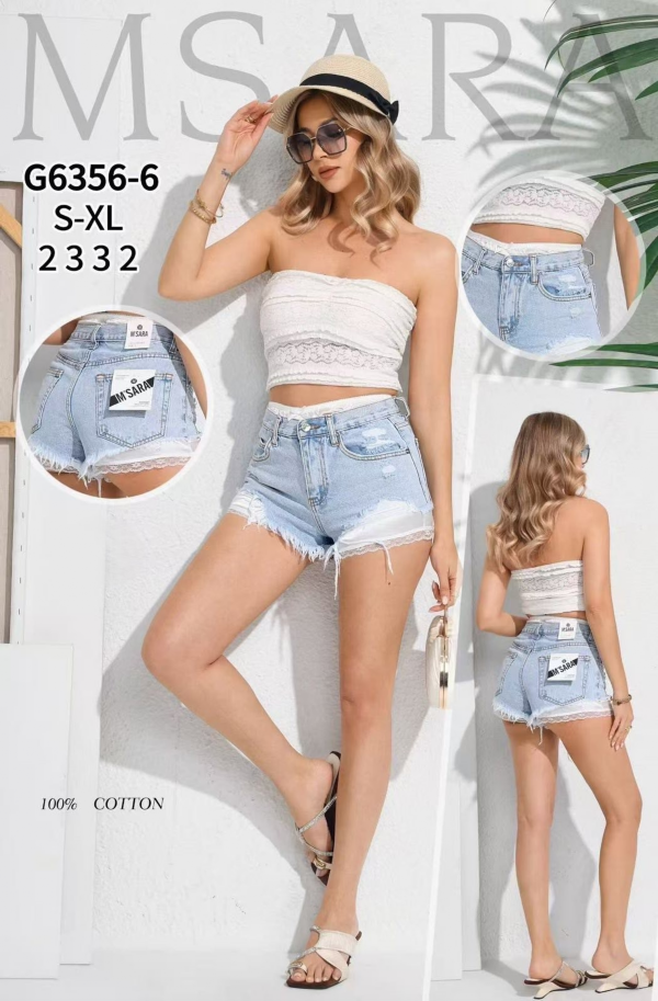 Szorty damskie jeans Roz S-XL, 1 Kolor .Paczka 10 szt