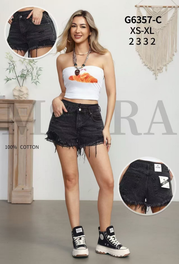 Szorty damskie jeans Roz XS-XL, 1 Kolor .Paczka 10 szt