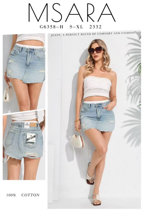 Szorty damskie jeans Roz S-XL, 1 Kolor .Paczka 10 szt