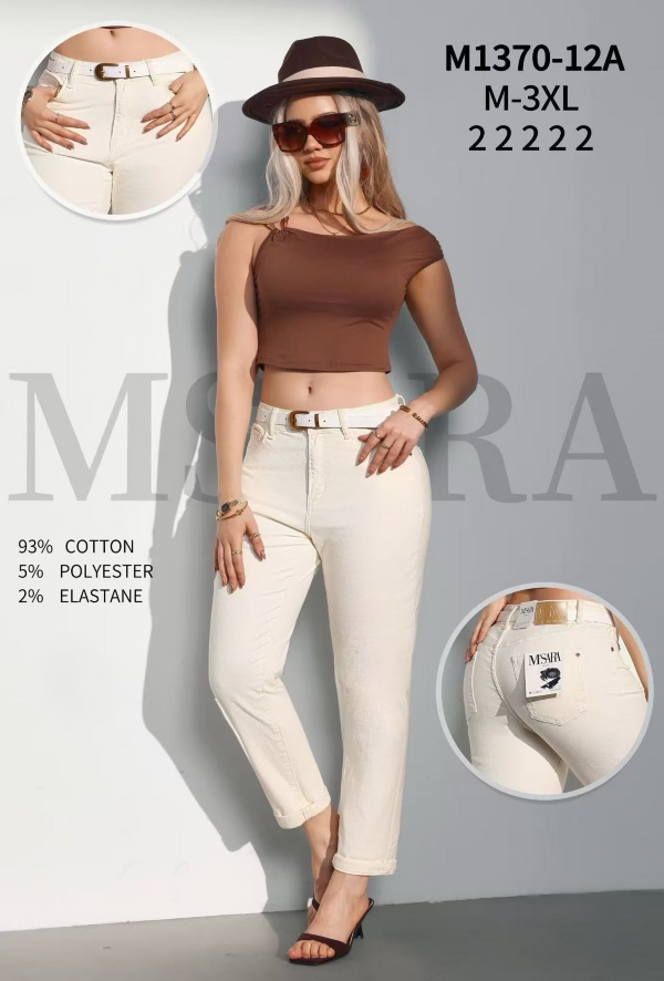 Spodnie damskie jeans Roz M-3XL 1 Kolor .Paczka 12 szt