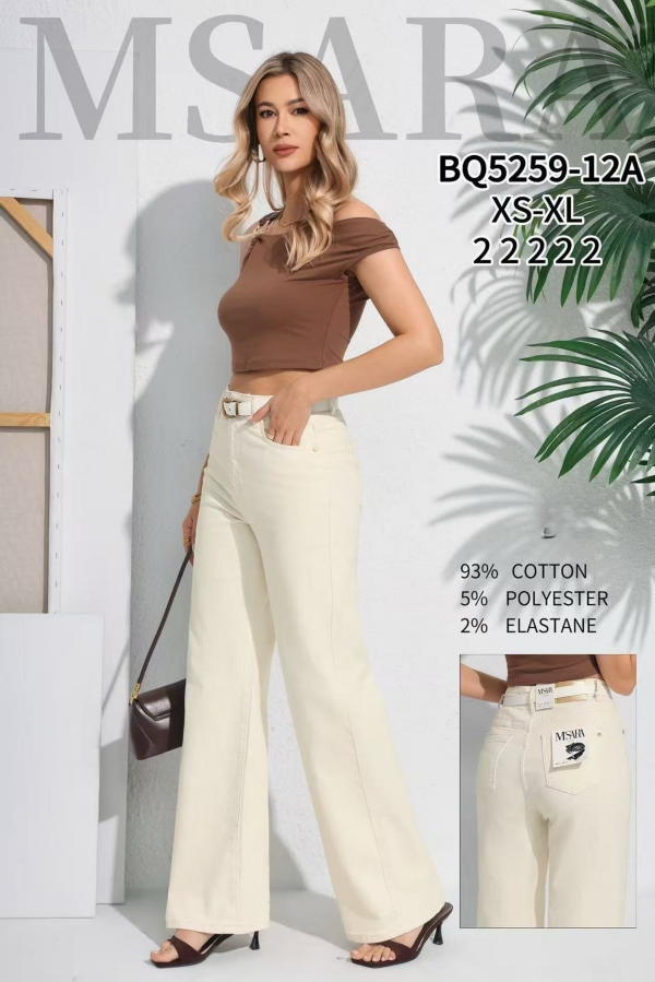 Spodnie damskie jeans Roz XS-XL, 1 Kolor .Paczka 10 szt