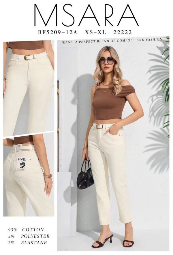 Spodnie damskie jeans Roz XS-XL, 1 Kolor .Paczka 10 szt