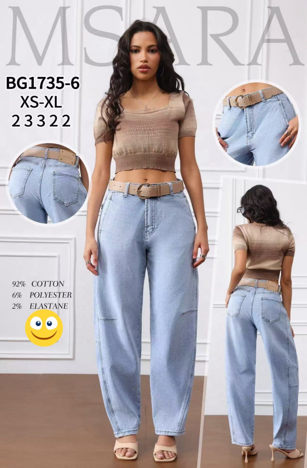 Spodnie damskie jeansy Roz XS-XL, 1 Kolor Paczka 10 szt