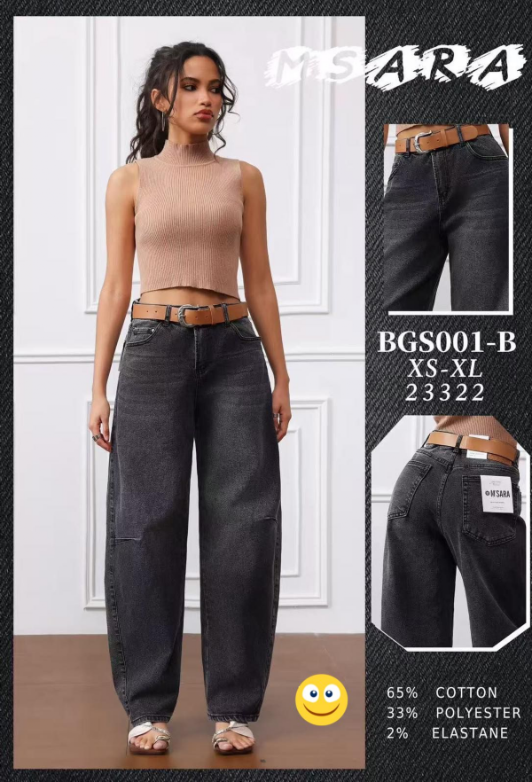 Spodnie damskie jeansy Roz XS-XL, 1 Kolor Paczka 12 szt