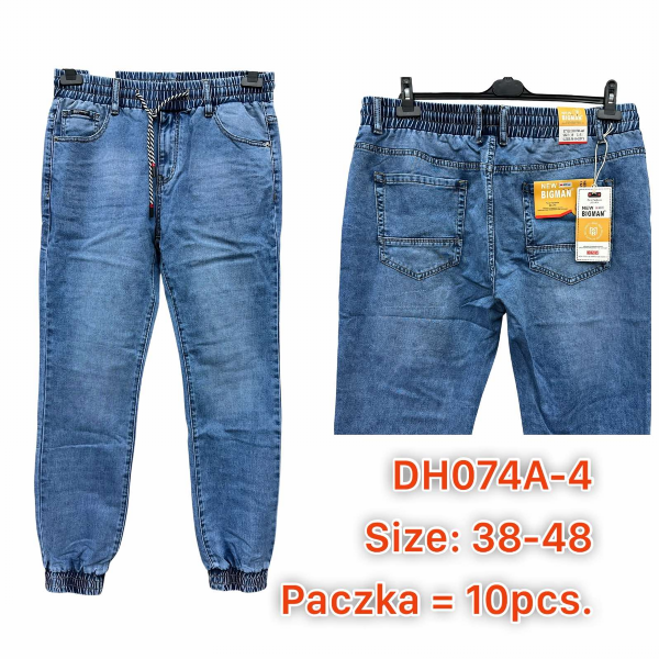 Spodnie męskie jeans Roz 38-48 1 Kolor .Paczka 10 szt
