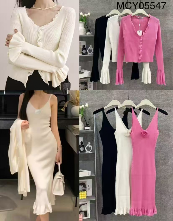  Komplet damskie (Francja produkt) Roz S/M-M/L, Mix Kolor .Paczka 6 szt