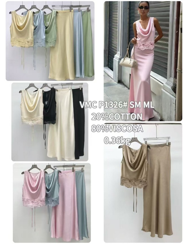  Komplet damskie (Francja produkt) Roz S/M-M/L, Mix Kolor .Paczka 6 szt