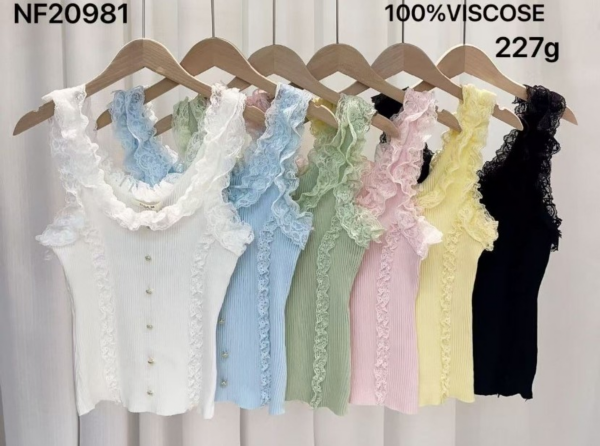  Bluzka damska (Francja produkt) Roz S/M-L/XL, Mix Kolor .Paczka 10 szt 1