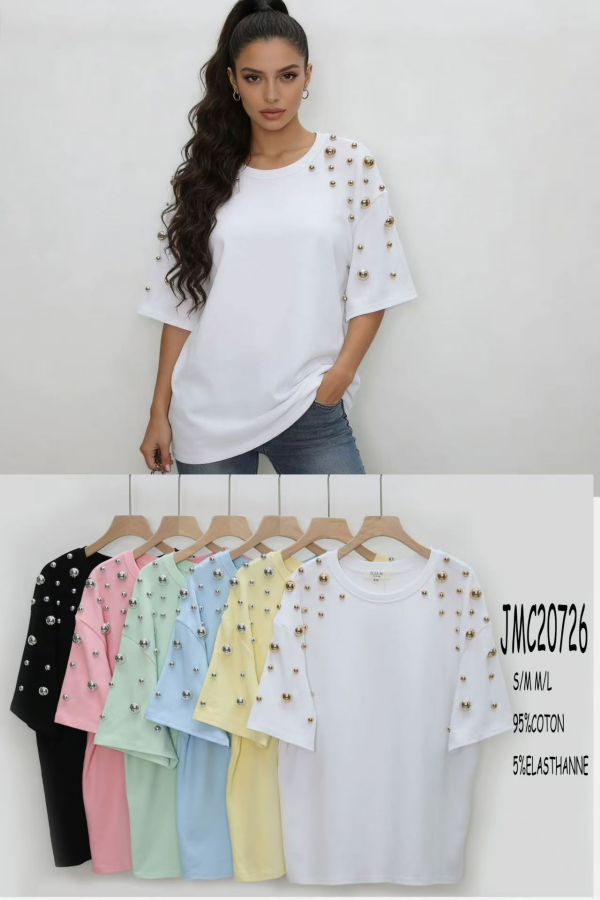 Bluzka damska (Francja produkt) Roz S/M-L/XL, Mix Kolor .Paczka 10 szt