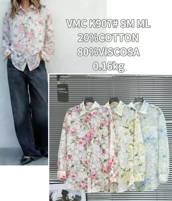 Koszule damskie (Francja produkt) Roz S/M-M/L, Mix Kolor .Paczka 12 szt