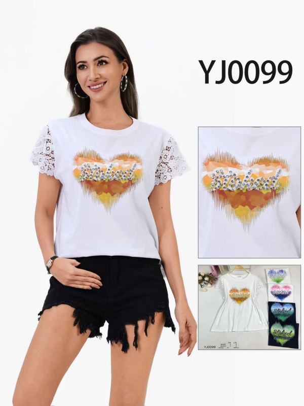 Bluzki damskie Roz Standard, Mix Kolor Paczka 10 szt