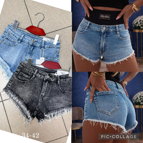 Szorty damskie jeans Roz 34-42, 1 Kolor .Paczka 10 szt 1