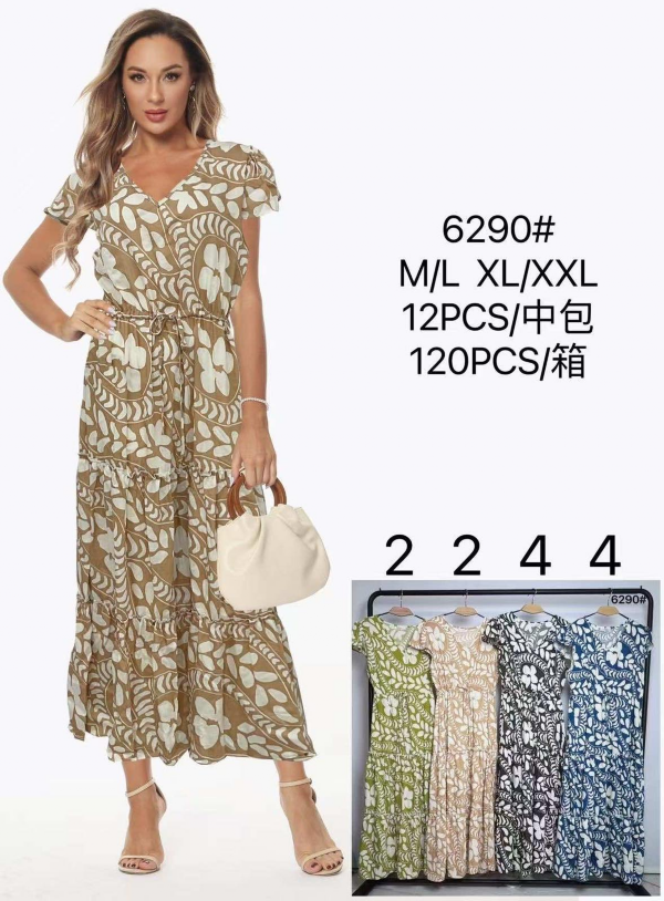 Sukienki damskie Roz M/L-XL-2XL,  Mix Kolor Paczka 12 szt