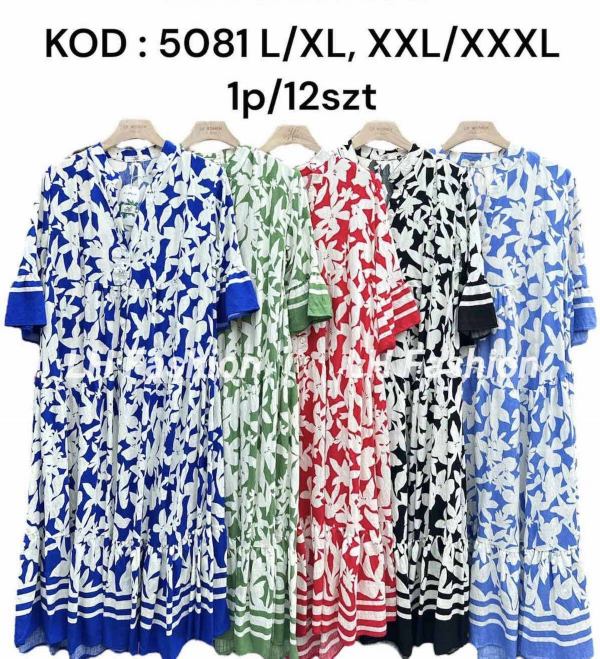 Sukienki damskie Roz L-3XL, Mix Kolor Paczka 12 szt