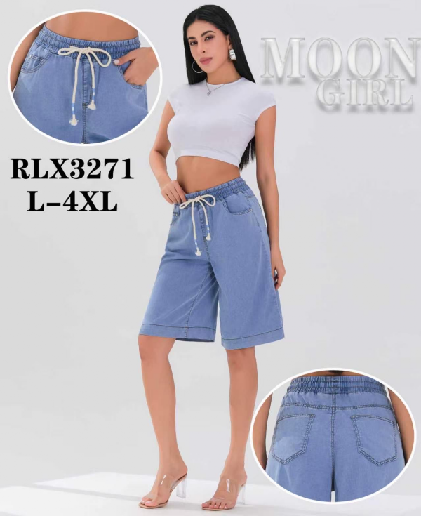 Rybaczki damskie jeans  Roz L-4XL, 1 Kolor .Paczka 10 szt