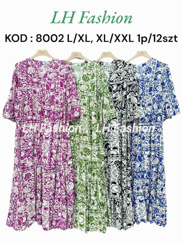 Sukienki damskie Roz L-2XL, Mix Kolor Paczka 12 szt