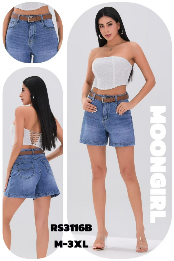 Szorty damskie jeans  Roz M-3XL, 1 Kolor .Paczka 10 szt