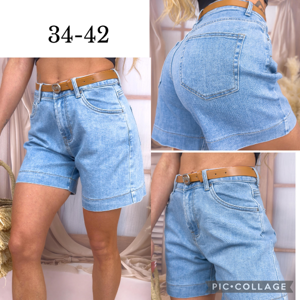 Szorty damskie jeans Roz 34-42, 1 Kolor .Paczka 12 szt