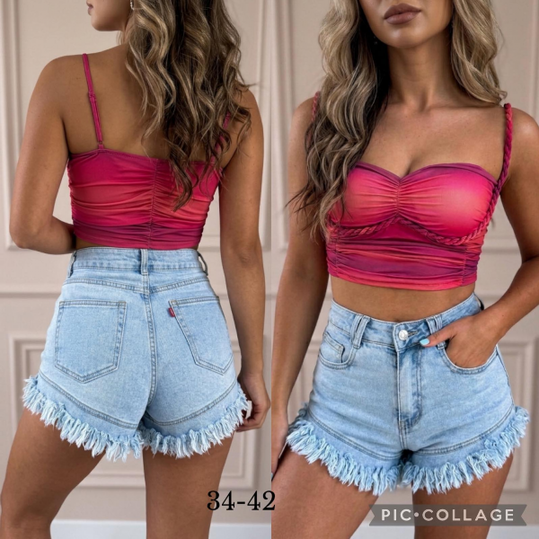 Szorty damskie jeans Roz 34-42, 1 Kolor .Paczka 12 szt