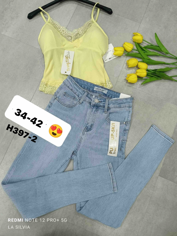 Spodnie damskie jeans Roz 34-42, 1 Kolor .Paczka 10 szt 1