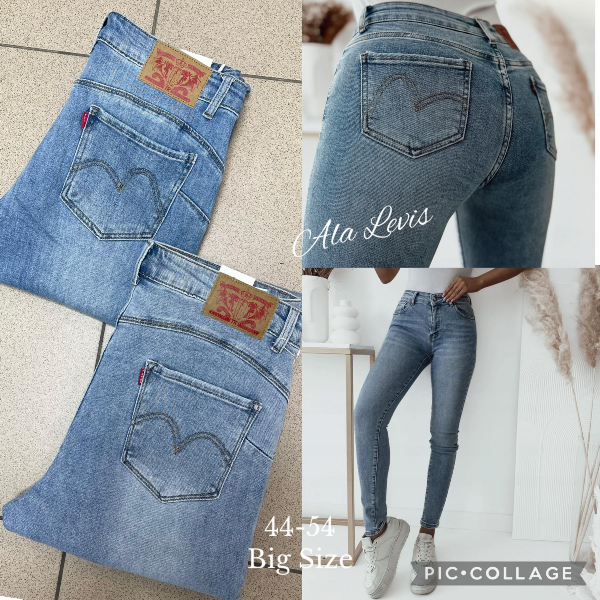 Spodnie damskie jeans Roz 44-54, 1 Kolor .Paczka 10 szt